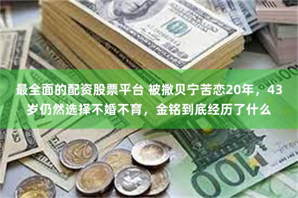 最全面的配资股票平台 被撒贝宁苦恋20年，43岁仍然选择不婚不育，金铭到底经历了什么