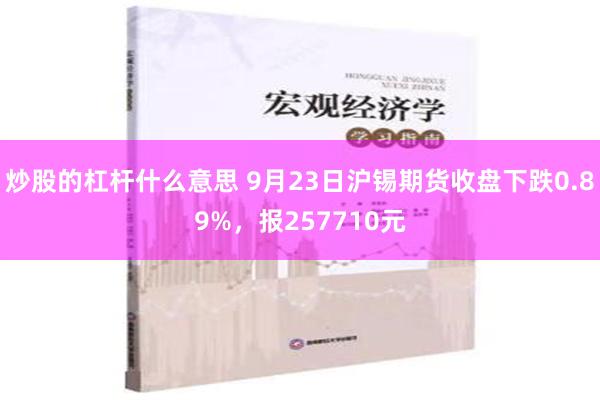 炒股的杠杆什么意思 9月23日沪锡期货收盘下跌0.89%，报257710元