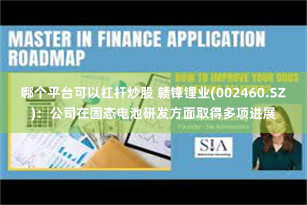 哪个平台可以杠杆炒股 赣锋锂业(002460.SZ)：公司在固态电池研发方面取得多项进展
