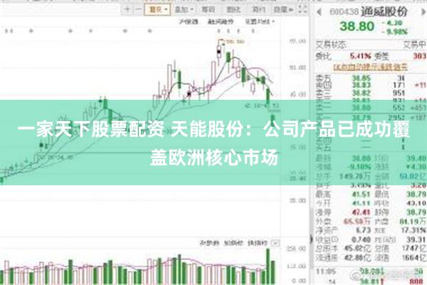 一家天下股票配资 天能股份：公司产品已成功覆盖欧洲核心市场